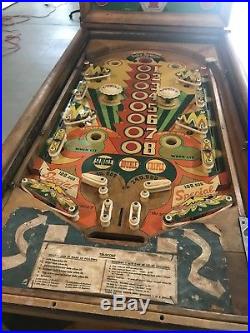 Tri Score 1950's Genco Pinball Machine Nice As Found Look