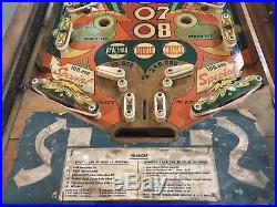 Tri Score 1950's Genco Pinball Machine Nice As Found Look