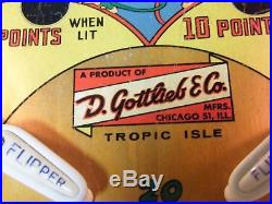 Tropic Isle pinball machine by Gottlieb 1963