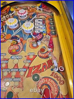 Unique Wizard! Pinball Machine (Bally) 1975 Completely Refurbished