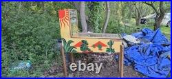 United 1950 Original Woodrail Pinball Machine Vintage Wood Cabinet