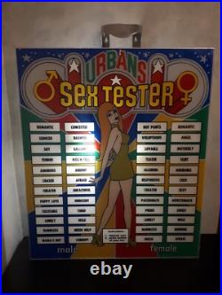 Urban Industries Sex Tester Arcade Game Plexiglass Display Panel 1960s RARE