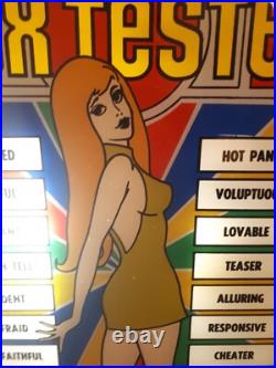 Urban Industries Sex Tester Arcade Game Plexiglass Display Panel 1960s RARE