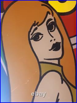 Urban Industries Sex Tester Arcade Game Plexiglass Display Panel 1960s RARE