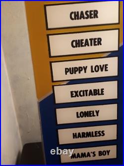 Urban Industries Sex Tester Arcade Game Plexiglass Display Panel 1960s RARE