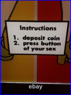 Urban Industries Sex Tester Arcade Game Plexiglass Display Panel 1960s RARE