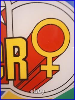 Urban Industries Sex Tester Arcade Game Plexiglass Display Panel 1960s RARE