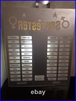 Urban Industries Sex Tester Arcade Game Plexiglass Display Panel 1960s RARE