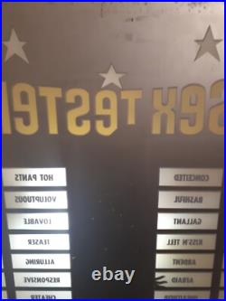 Urban Industries Sex Tester Arcade Game Plexiglass Display Panel 1960s RARE