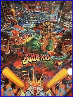 Used Godzilla Pro Pinball Machine by Stern Pinball withCustom Armor & Mods