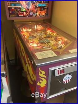 Used working pinball machine Torch. New Play field Included