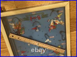 VINTAGE PINBALL GAME -POOSH-M-UP Big 5 PINBALL BASEBALL TABLE GAME 1930s 40s