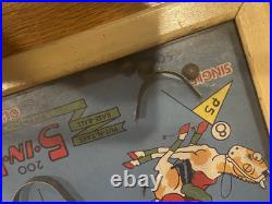 VINTAGE PINBALL GAME -POOSH-M-UP Big 5 PINBALL BASEBALL TABLE GAME 1930s 40s
