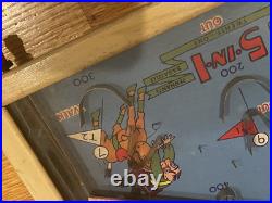 VINTAGE PINBALL GAME -POOSH-M-UP Big 5 PINBALL BASEBALL TABLE GAME 1930s 40s