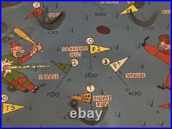 VINTAGE PINBALL GAME -POOSH-M-UP Big 5 PINBALL BASEBALL TABLE GAME 1930s 40s