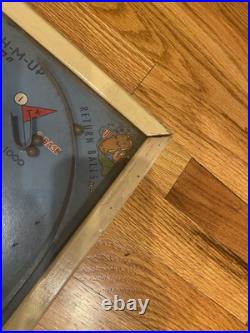 VINTAGE PINBALL GAME -POOSH-M-UP Big 5 PINBALL BASEBALL TABLE GAME 1930s 40s