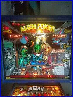 VIntage Pinball Machine Alien Poker 1980 Williams 4 player