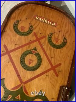 Vintage 1930s The Rambler Original Pinball Game, Game Room, Rustic Wall Decor Vintage 1930s The Rambler Original Pinball Game, Game Room, Rustic Wall Decor