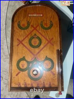 Vintage 1930s The Rambler Original Pinball Game, Game Room, Rustic Wall Decor Vintage 1930s The Rambler Original Pinball Game, Game Room, Rustic Wall Decor