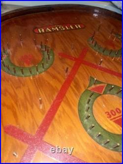 Vintage 1930s The Rambler Original Pinball Game, Game Room, Rustic Wall Decor Vintage 1930s The Rambler Original Pinball Game, Game Room, Rustic Wall Decor