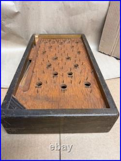 Vintage 1930s WOOD TABLETOP PINBALL BAGATELLE GAME 19'' long