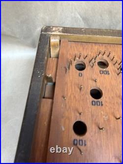 Vintage 1930s WOOD TABLETOP PINBALL BAGATELLE GAME 19'' long