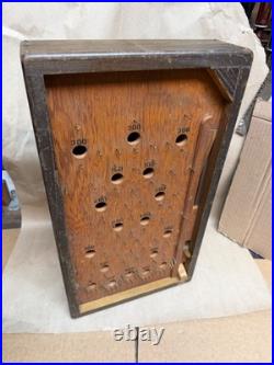 Vintage 1930s WOOD TABLETOP PINBALL BAGATELLE GAME 19'' long