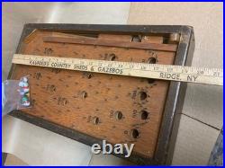 Vintage 1930s WOOD TABLETOP PINBALL BAGATELLE GAME 19'' long Vintage 1930s WOOD TABLETOP PINBALL BAGATELLE GAME 19'' long