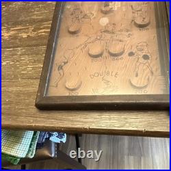 Vintage 1933 Clown-Themed Wooden Tabletop Pinball Machine Pat'd 8-24-33