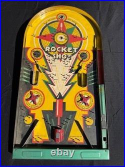 Vintage 1940s Lindstrom Rocket Shot Bagatelle Pin Game Atomic Age Space Theme Vintage 1940s Lindstrom Rocket Shot Bagatelle Pin Game Atomic Age Space Theme