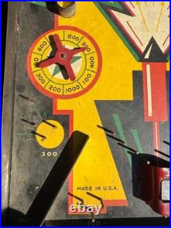 Vintage 1940s Lindstrom Rocket Shot Bagatelle Pin Game Atomic Age Space Theme Vintage 1940s Lindstrom Rocket Shot Bagatelle Pin Game Atomic Age Space Theme