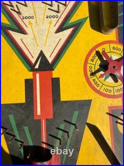 Vintage 1940s Lindstrom Rocket Shot Bagatelle Pin Game Atomic Age Space Theme Vintage 1940s Lindstrom Rocket Shot Bagatelle Pin Game Atomic Age Space Theme