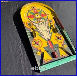 Vintage 1940s Lindstrom Rocket Shot Bagatelle Pin Game Atomic Age Space Theme Vintage 1940s Lindstrom Rocket Shot Bagatelle Pin Game Atomic Age Space Theme