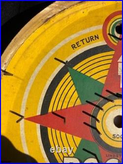 Vintage 1940s Lindstrom Rocket Shot Bagatelle Pin Game Atomic Age Space Theme Vintage 1940s Lindstrom Rocket Shot Bagatelle Pin Game Atomic Age Space Theme