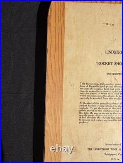 Vintage 1940s Lindstrom Rocket Shot Bagatelle Pin Game Atomic Age Space Theme Vintage 1940s Lindstrom Rocket Shot Bagatelle Pin Game Atomic Age Space Theme