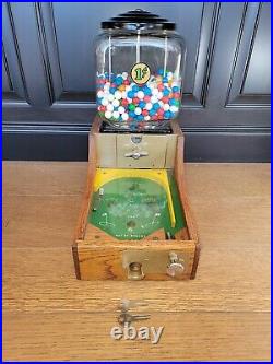 Vintage 1942 Gumball Machine Skill 1¢ Penny Coin Op Pinball Golf Game Counter