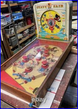 Vintage 1950's State Fair Pinball Machine Superior Toy Co