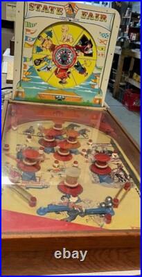 Vintage 1950's State Fair Pinball Machine Superior Toy Co