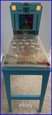 Vintage 1960s Marx Sweepstakes Pinball Game Electric Horse Race Toy Arcade READ