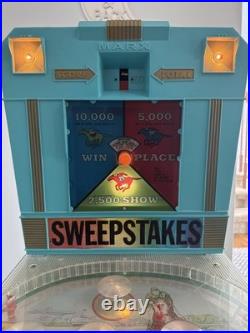 Vintage 1960s Marx Sweepstakes Pinball Game Electric Horse Race Toy Arcade READ
