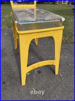 Vintage 1960s Marx Tilt Electro Pinball Machine with Legs Yellow Rare UNTESTED