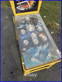 Vintage 1960s Marx Tilt Electro Pinball Machine with Legs Yellow Rare UNTESTED