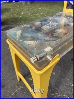Vintage 1960s Marx Tilt Electro Pinball Machine with Legs Yellow Rare UNTESTED