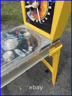 Vintage 1960s Marx Tilt Electro Pinball Machine with Legs Yellow Rare UNTESTED