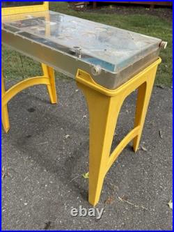 Vintage 1960s Marx Tilt Electro Pinball Machine with Legs Yellow Rare UNTESTED
