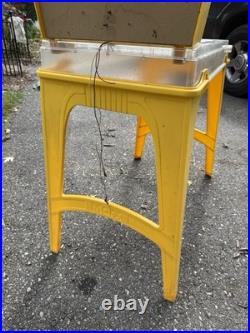 Vintage 1960s Marx Tilt Electro Pinball Machine with Legs Yellow Rare UNTESTED