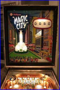 Vintage 1967 Williams Magic City EM Pinball Machine in Working Condition