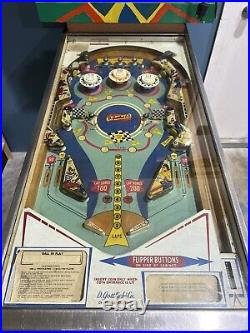 Vintage 1970's Snow Derby Pinball Machine Fully Working Classic Full Size