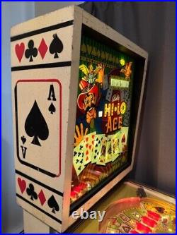 Vintage 1973 Bally Hi Lo Ace Electro Mechanical card EM pinball game