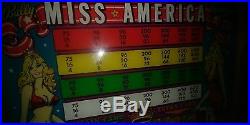 Vintage 1976 Ballys Miss America Bingo Pinball Machine